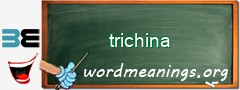 WordMeaning blackboard for trichina